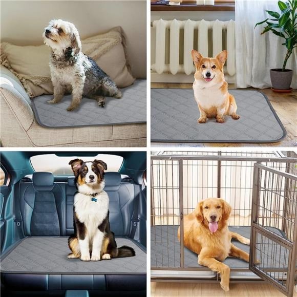 2 Pack Reusable Puppy Pee Pad, Highly Absorbent Senior Dogs Incontinence Bed Pad - Picture 5 of 6